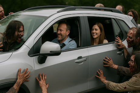 Vehicle with ZombieGuard protection - zombies can't reach the vehicle